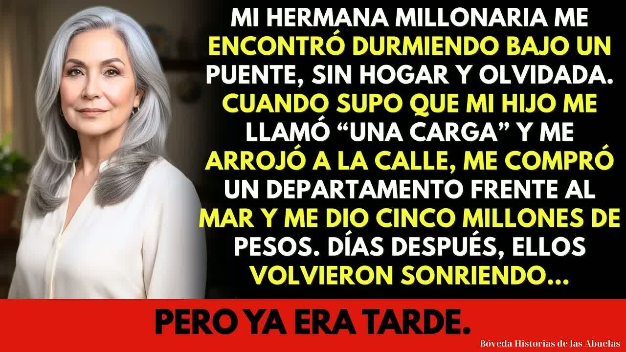 Mi Hermana Millonaria Me Halló Sin Hogar Bajo Un Puente… Me Dio 5 Millones. Luego Ellos Regresaron.