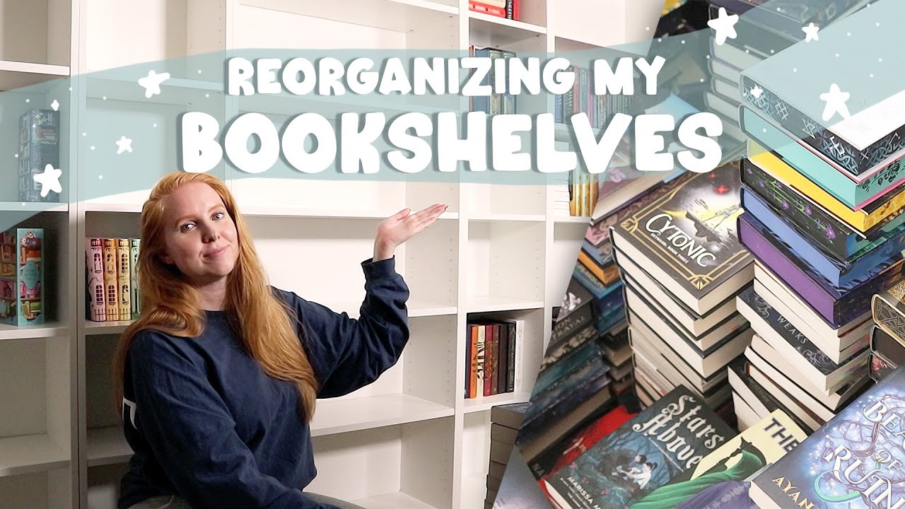 Reorganizing my messy bookshelves 🫣✨