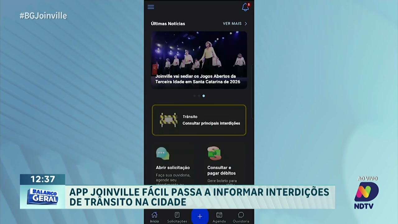 App Joinville Fácil passa a informar interdições de trânsito na cidade
