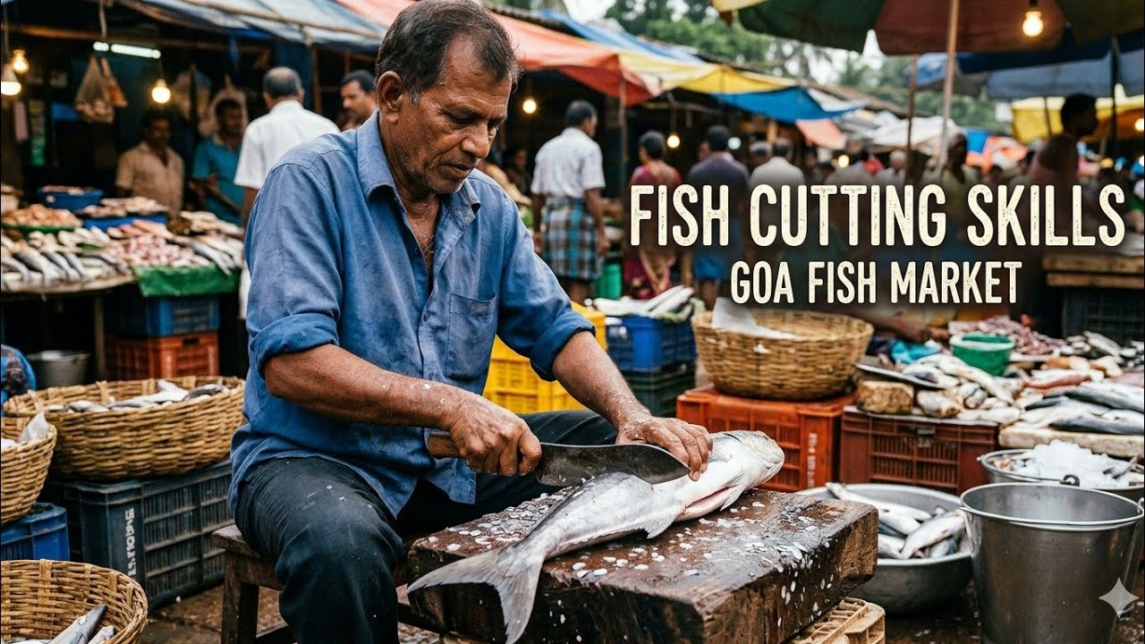 lemon fish(modso) cutting skills | fish cutting | Goan fish market