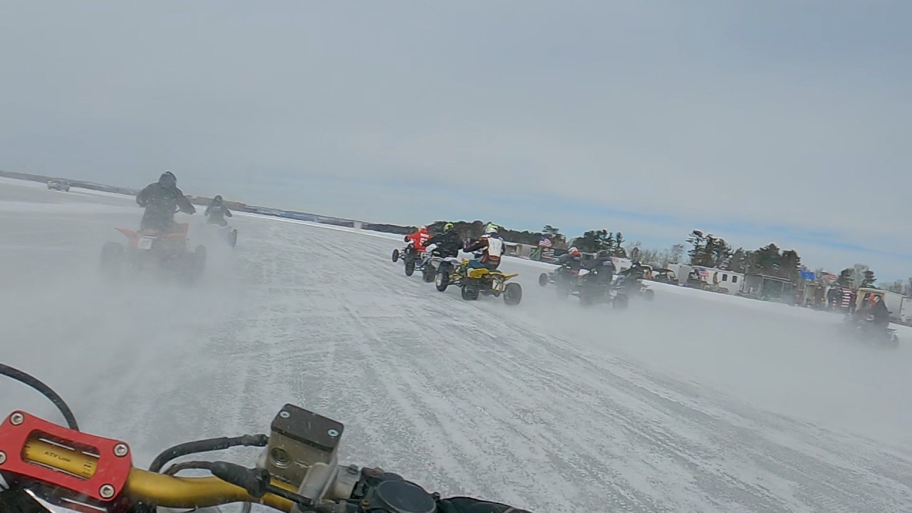 Honda Trx450R studded ice racing