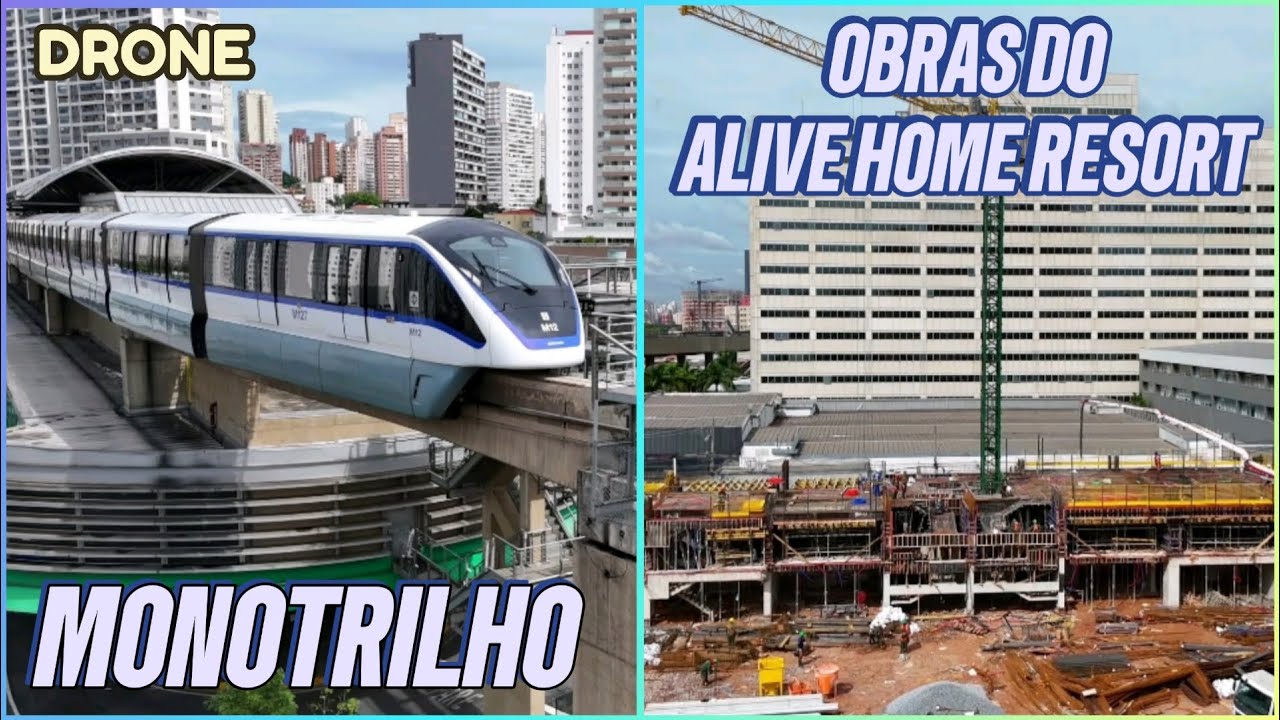 Drone na Vila Prudente: Monotrilho, obras do Alive Home Resort e Estação Vila Prudente - São Paulo