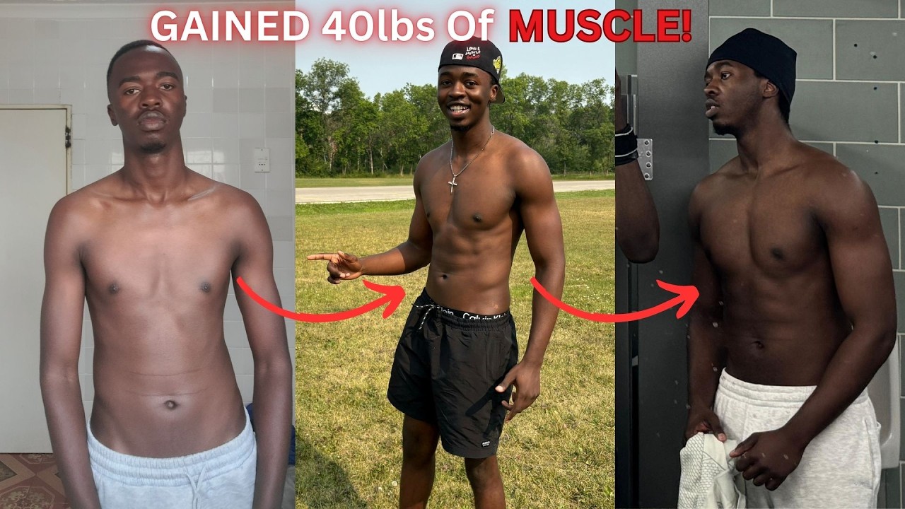 My 1 Year Gym Transformation (Gained 40lbs)