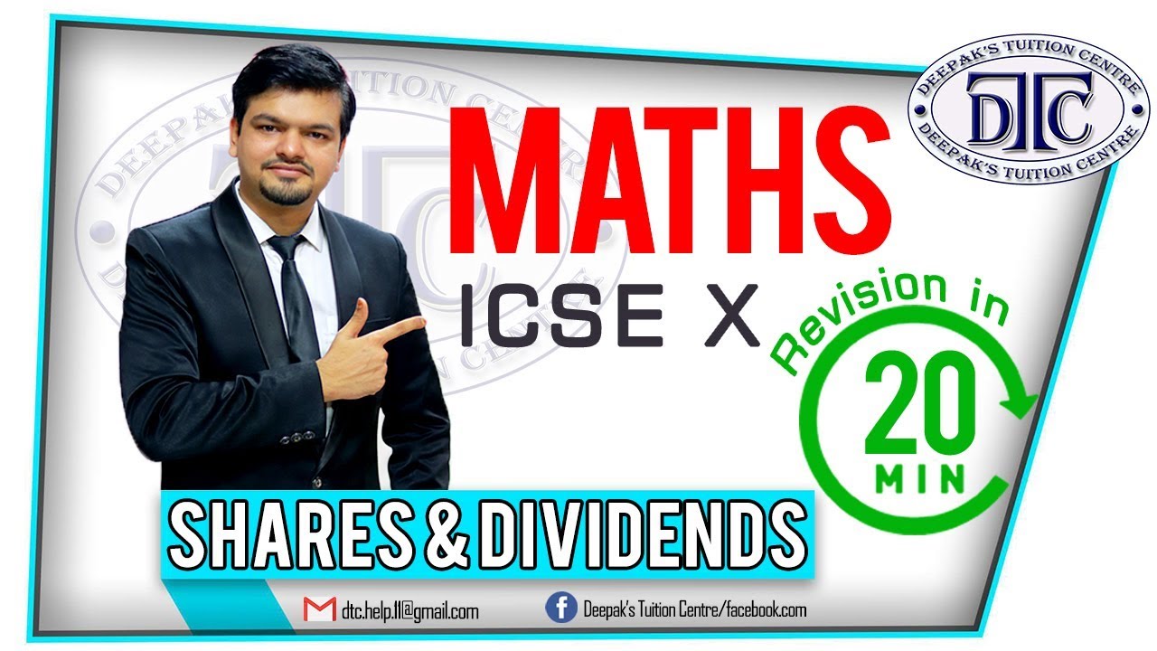 Shares and Dividends || Full Chapter || Maths || ICSE || Class 10 || in Hindi