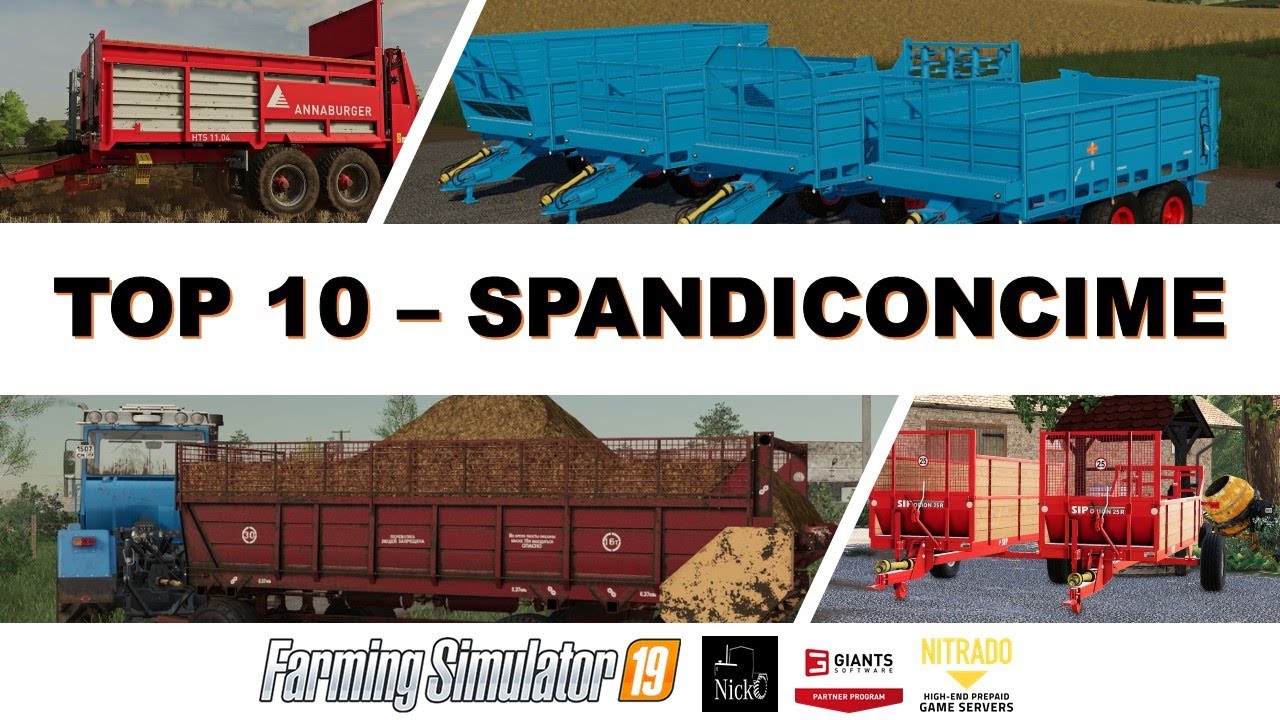 TOP 10 ✔️ BEST MOD FARMING SIMULATOR 19 ✅ SPANDICONCIME (Manure spreaders) #nicko87