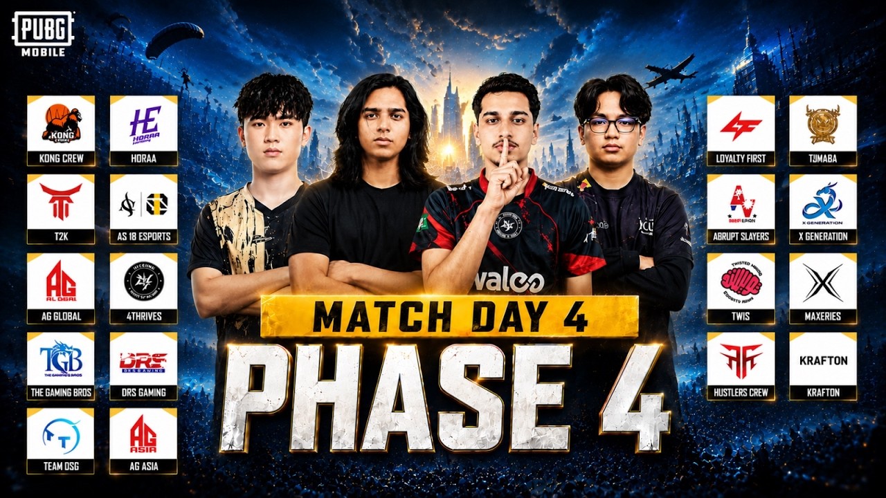 🔴 PUBG MOBILE Esports LIVE | Phase 4 Match Day 4 | Intense Battles & Top Teams | Watch Party