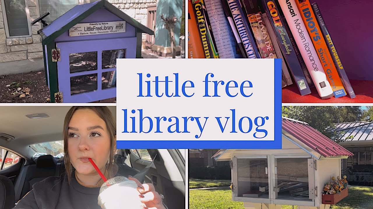 LITTLE FREE LIBRARY VLOG | a fall walk, finding hidden gems, halloween decor + a taste test!