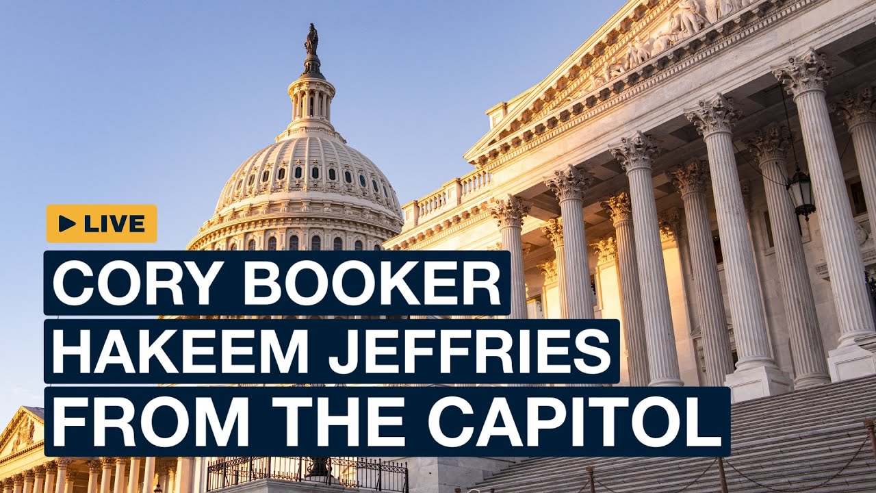 Cory Booker and Hakeem Jeffries Live on the steps of the Capitol