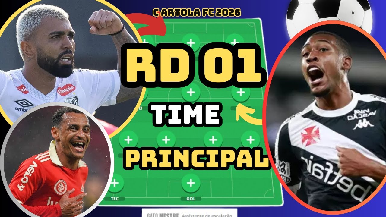 DICAS RODADA 01 (ESCALAÇÃO TIME  PRINCIPAL/ CARTOLA FC 2026 /CONHECENDO JOGADORES DE CADA TIME )