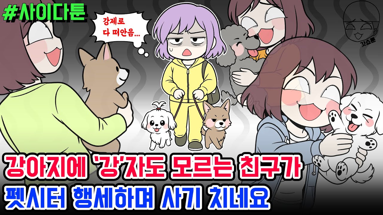 사이다툰] 강아지에 ‘강’자도 모르는 친구가 펫시터 행세하며 사기 치네요 | 갓쇼툰