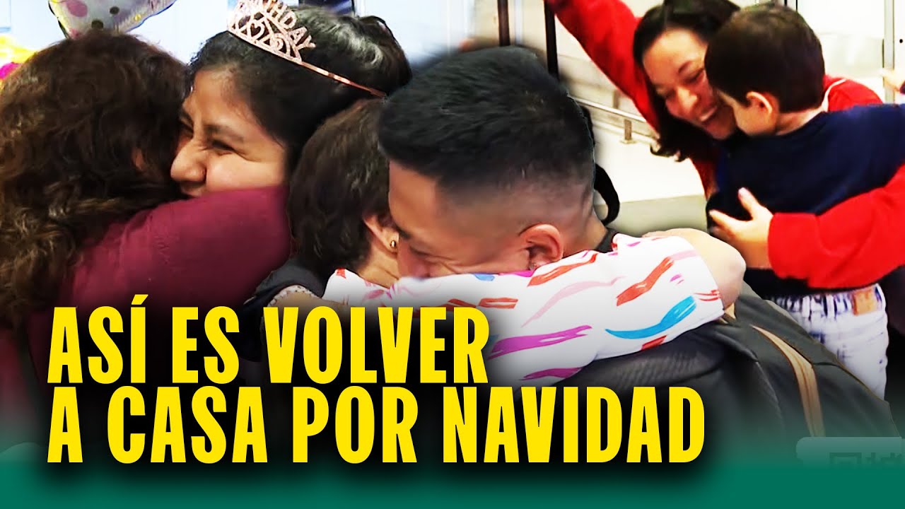 Peruanos llenan el aeropuerto de abrazos tras volver a casa por Navidad