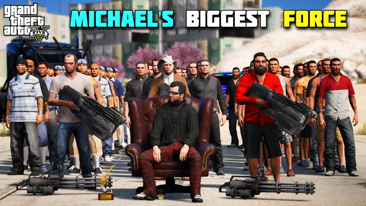 GTA 5 : MICHAEL'S BIGGEST FORCE WITH DANGEROUS WEAPON IS READY || BB GAMING