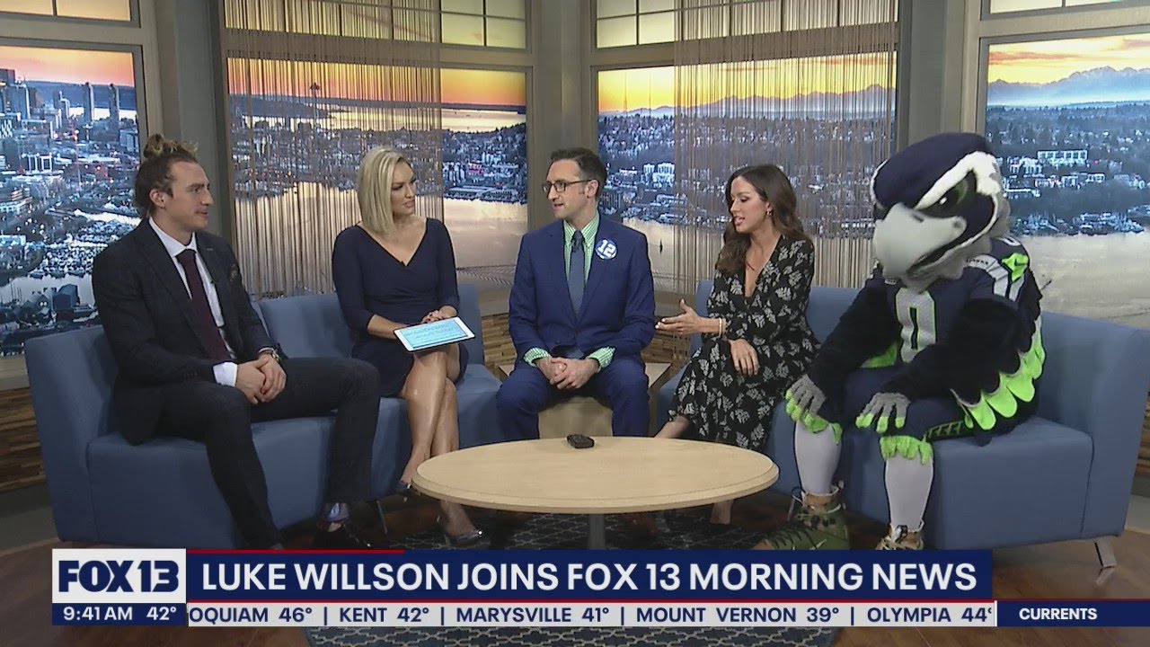 Luke Willson, Blitz the Seahawk on FOX 13 Morning News