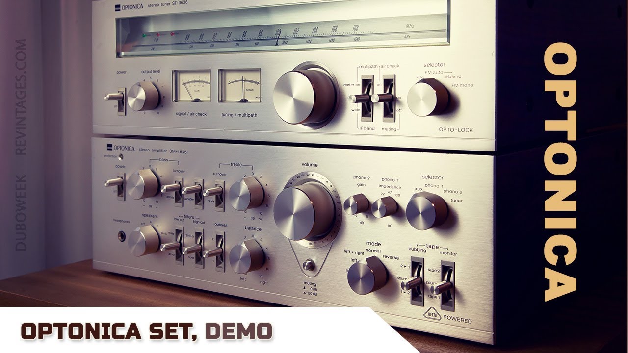 SHARP OPTONICA SET Amplifier and Tuner Demo