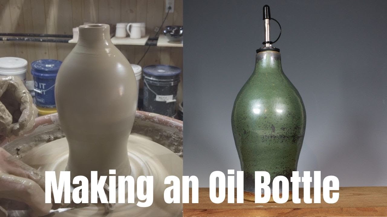 How I Make Oil Bottles On The Pottery Wheel (Bonus: Fix Bad Pottery Lips)