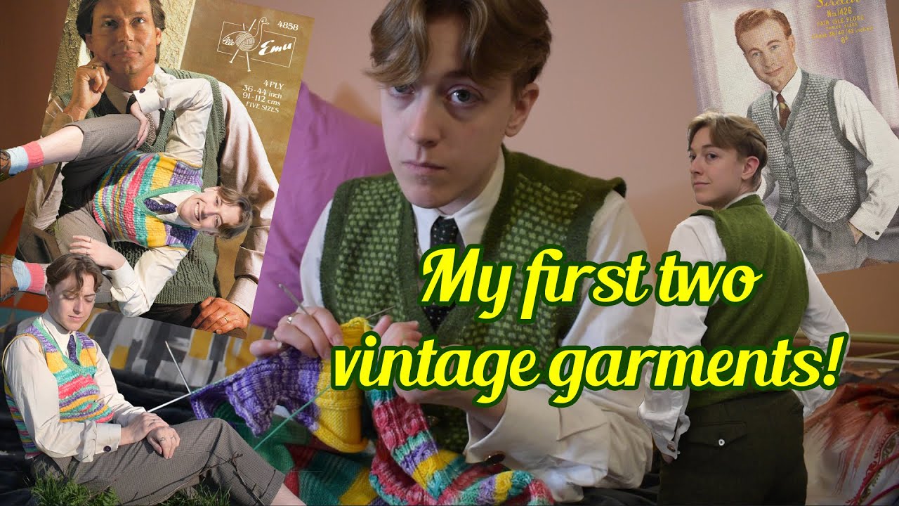 Finishing My First Two Vintage Garments! | Men's Vintage Knitting