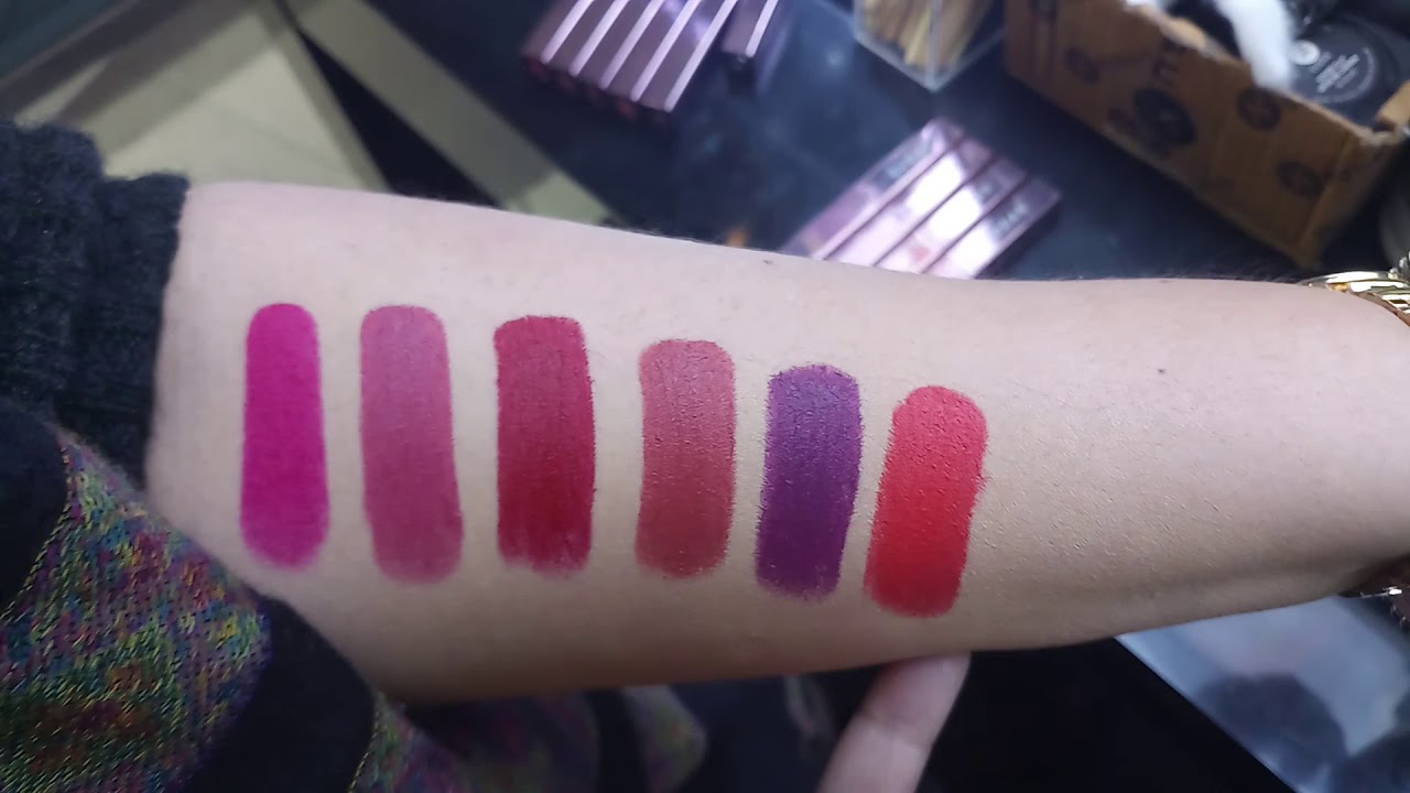 Sugar Mettle Satin Lipstick Swatches - All 10 Shades - Hand Swatches