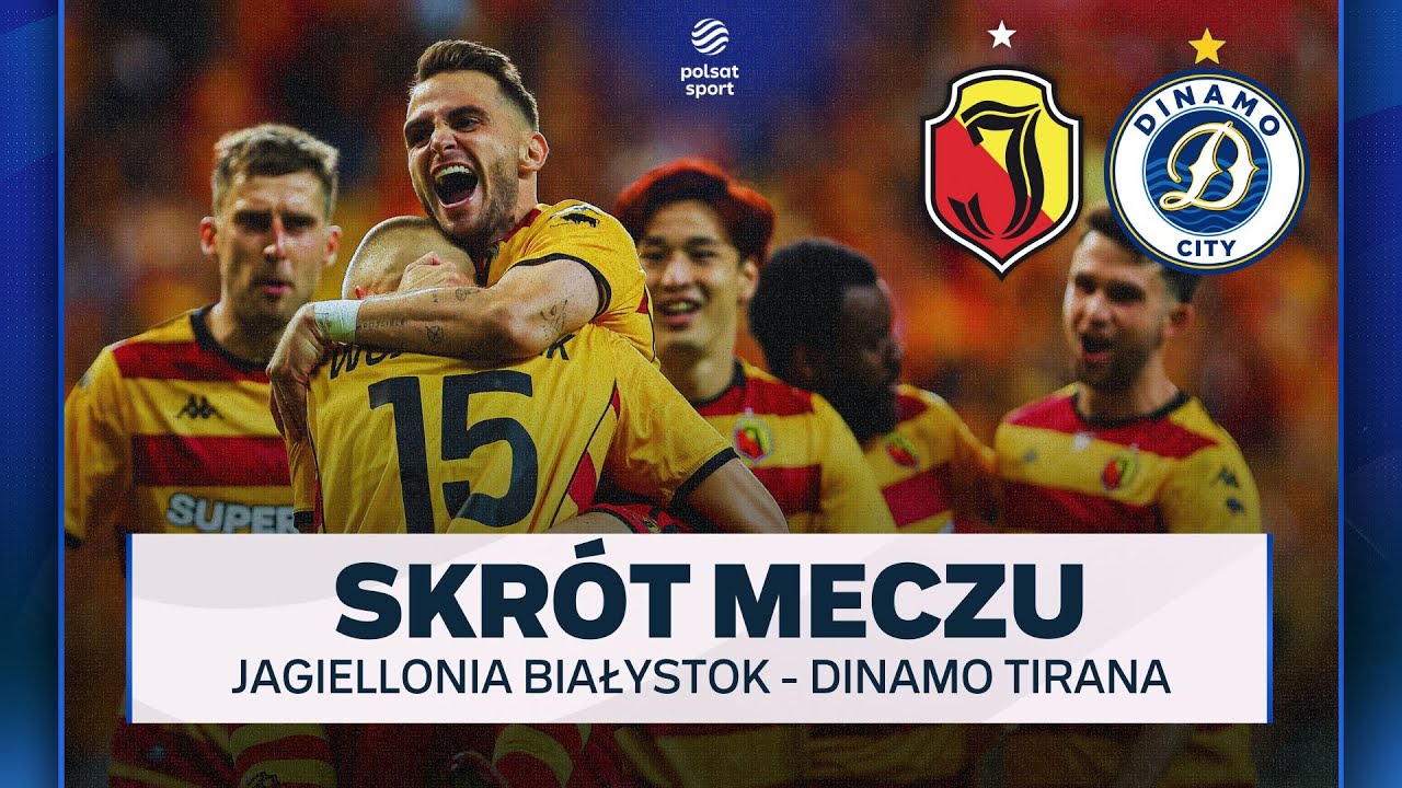 SKRÓT: JAGIELLONIA BIAŁYSTOK - DINAMO TIRANA | ELIMINACJE LIGI KONFERENCJI