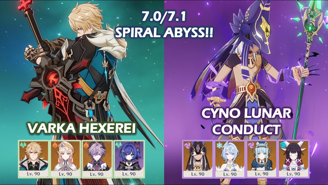 7.1 Spiral Abyss!! | Varka Hexerei & Cyno Lunar Conduct | Genshin Impact