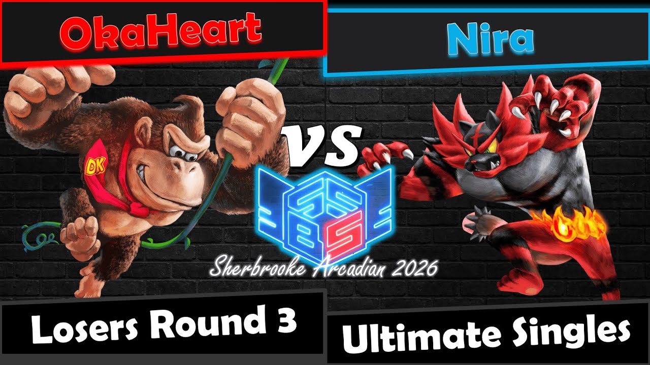 OkaHeart (Donkey Kong) vs Nira (Incineroar) - Losers Round 3 - SSBSherbrooke Arcadian 2026