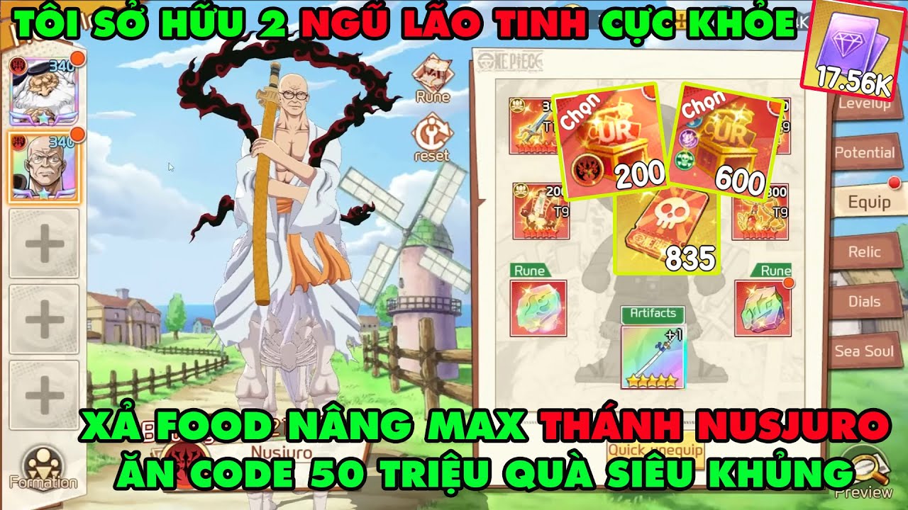 HAKI HUYỀN THOẠI - TÔI NÂNG MAX SP CHO 2 NGŨ LÃO TINH SATURN VÀ NUSJURO..ĂN SIÊU CODE 50 TRIỆU CÓ GÌ