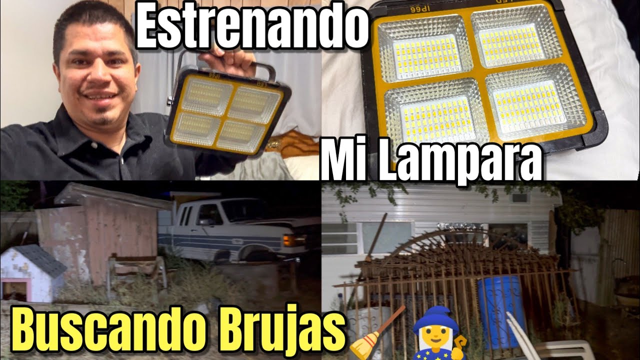 Estrenando Mi Nueva Lámpara Solar! Y Buscando Brujas En La Noche!🔦🌙