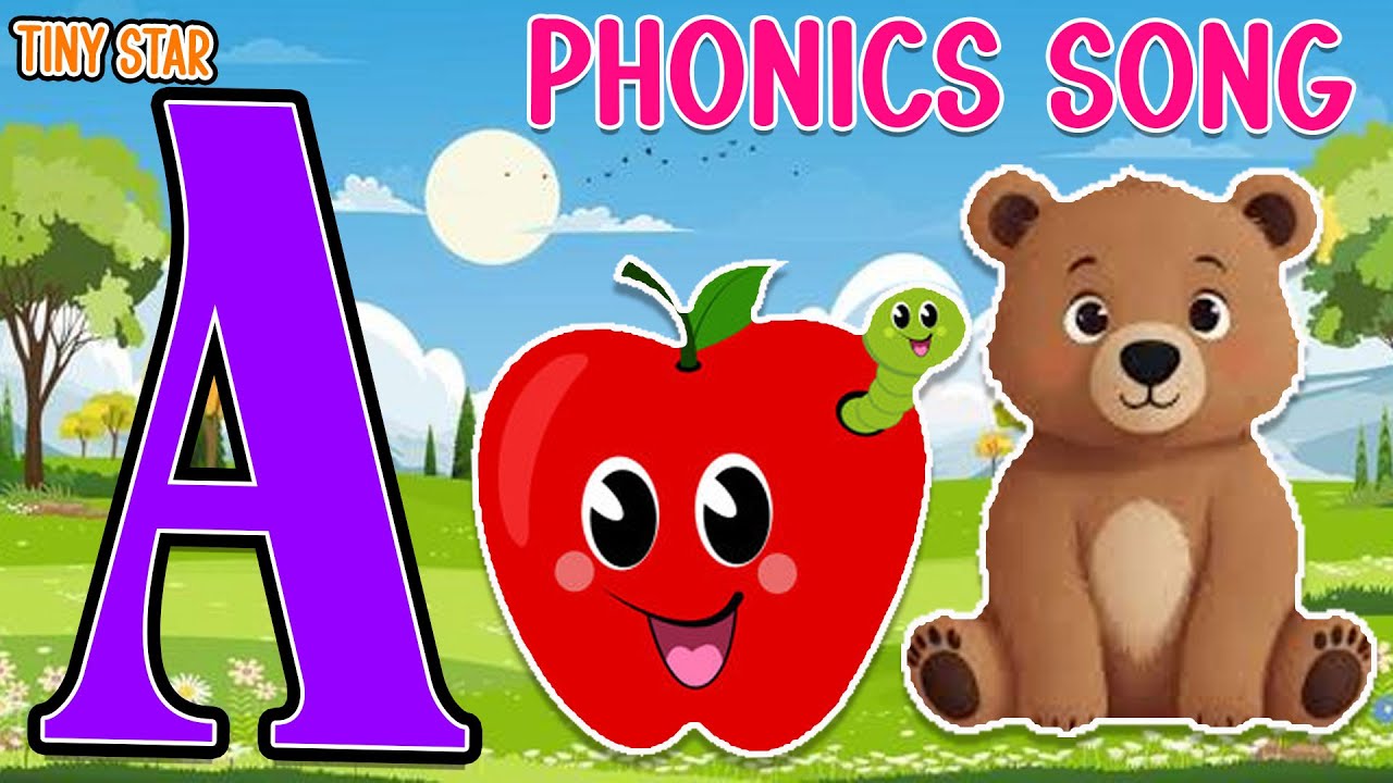 A for Apple 🍎 | Kids Alphabet Phonics Song | Learn A Sound with Animation
