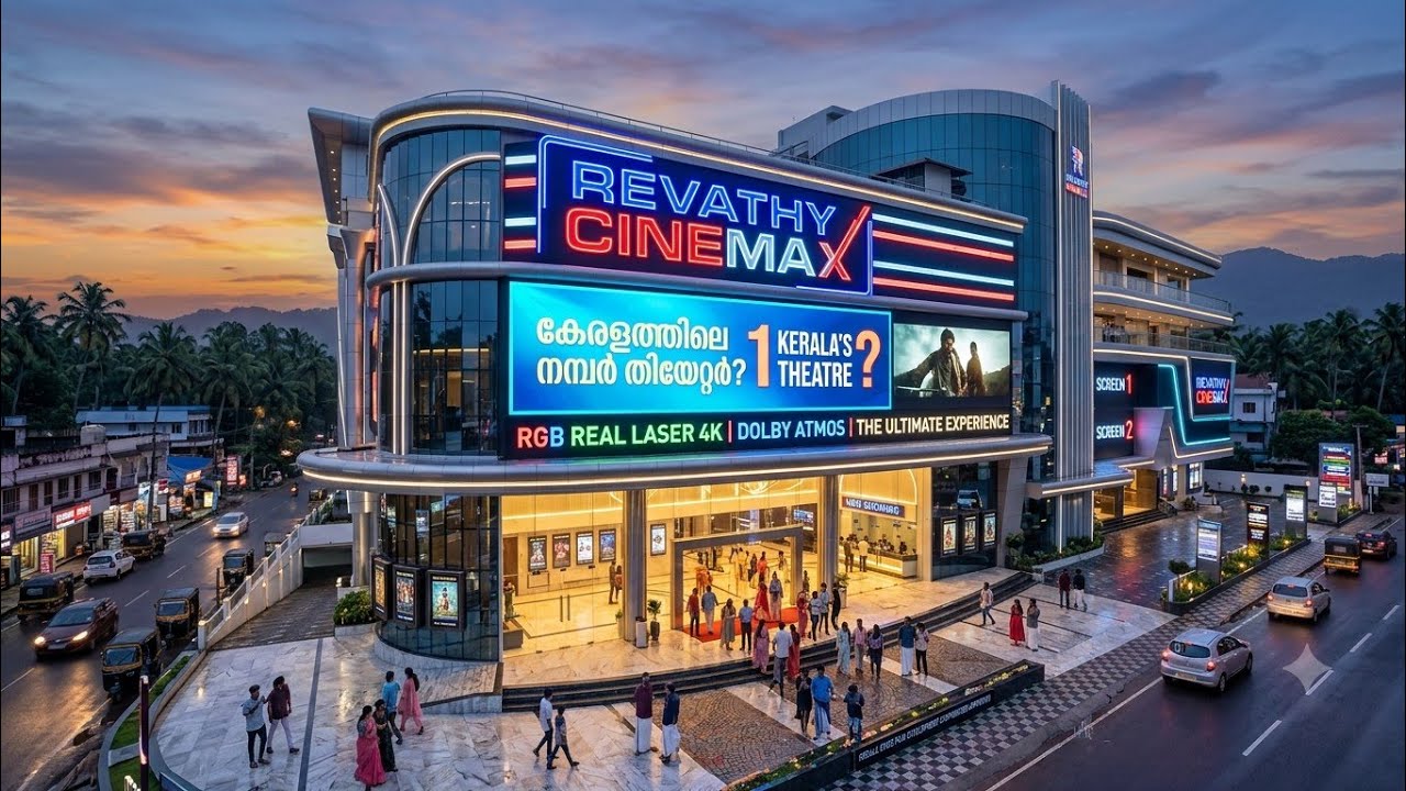 ഇതാണോ കേരളത്തിലെ no 1 തിയറ്റർ REVATHY CINEMAX | RGB REAL LASER 4K | DOLBY ATMOS | SCREEN 1  