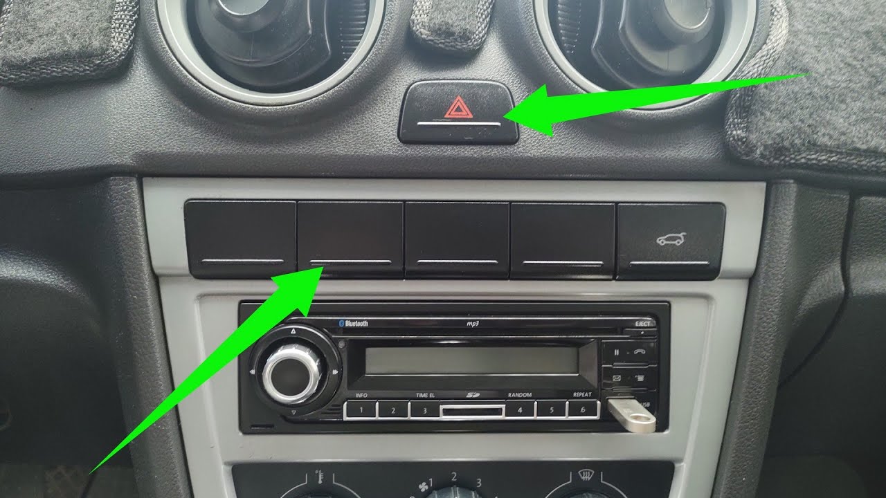 VW Gol Quitar tapas ciegas y botón ò switch de intermitentes, preventivas | Tecla ò boton baliza.