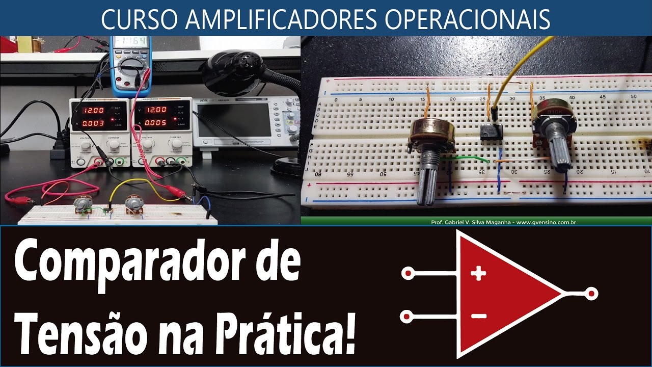#30 Comparador de Tensão na Prática! - Amplificador Operacional