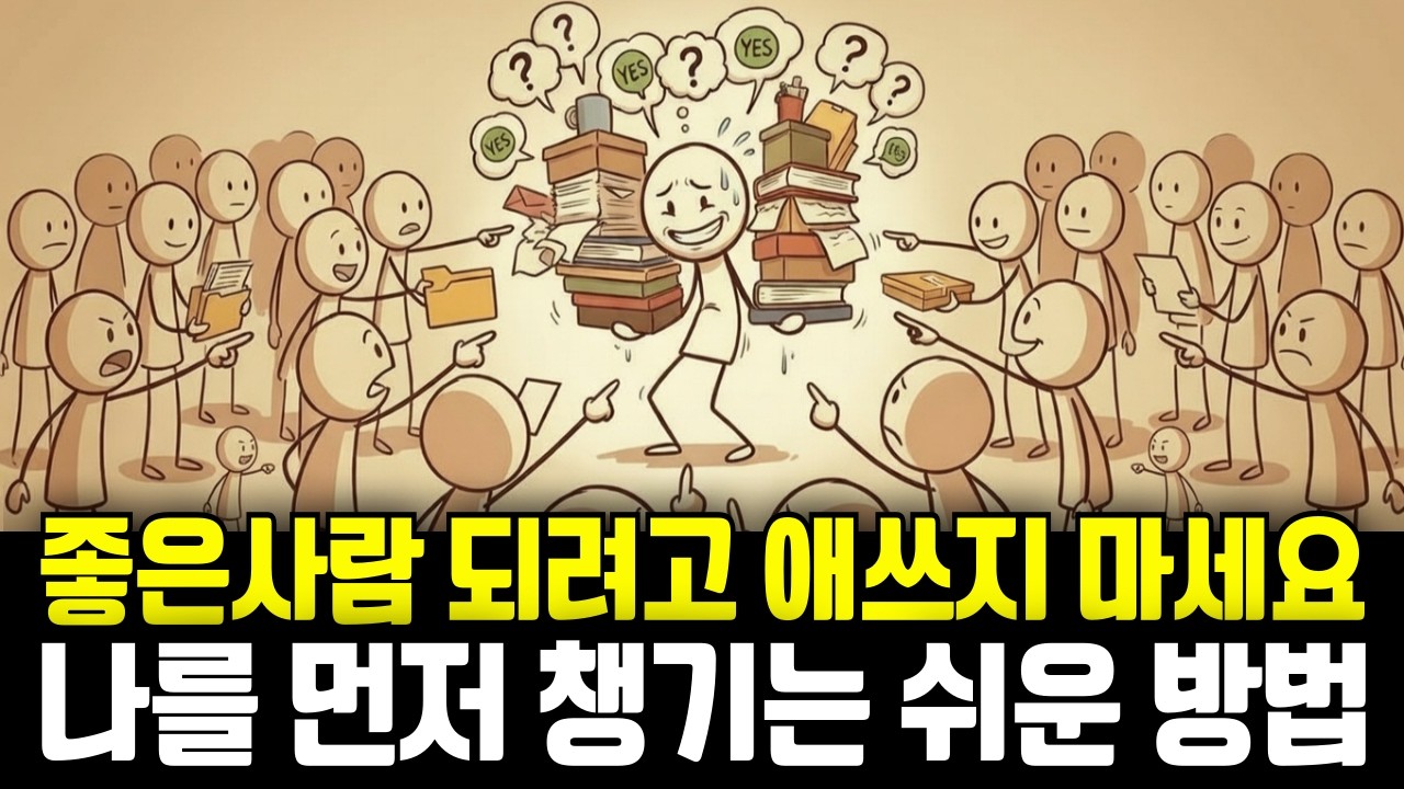 좋은사람 되려고 애쓰지마세요, 온전히 나를 먼저 챙기는 방법