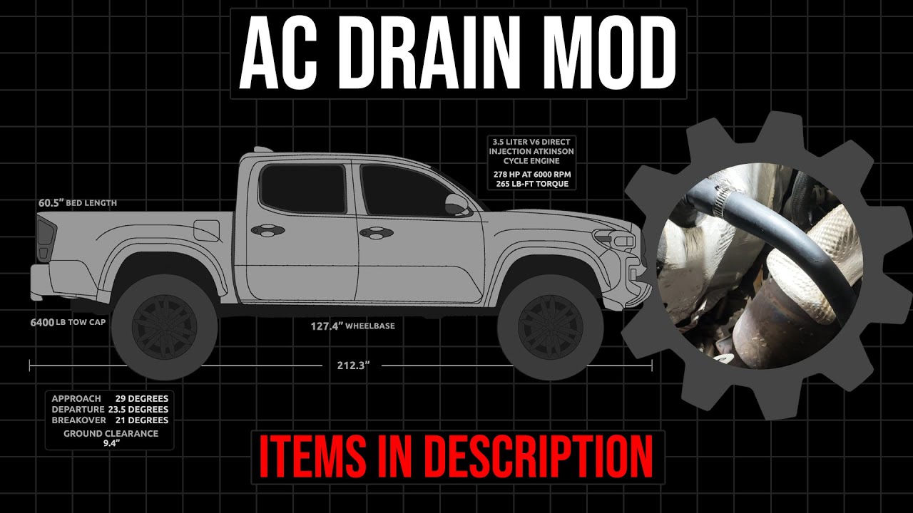 Tacoma Air Conditioning AC Drain Mod - Prevent Rust