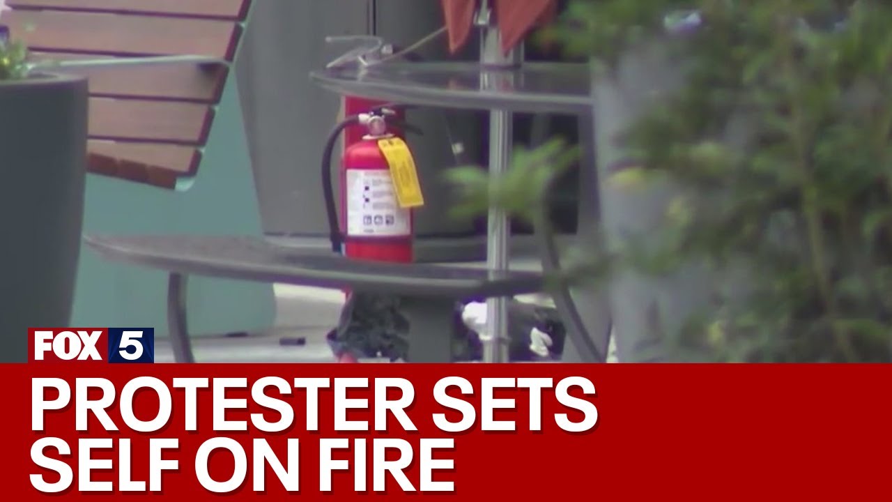 Protester sets themselves on fire in Midtown Atlanta | FOX 5 News