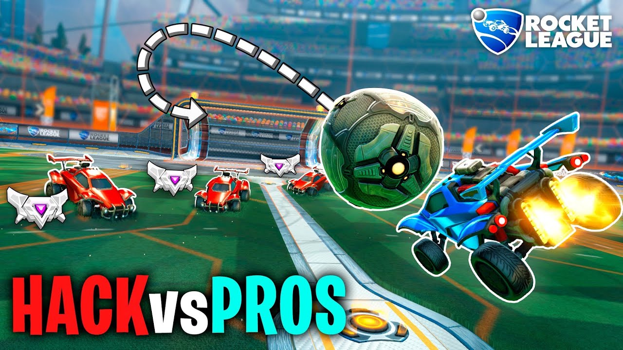 Usei hack de AIMBOT contra time de Pro Players da RLCS! (Quem Ganhou?) - Rocket League