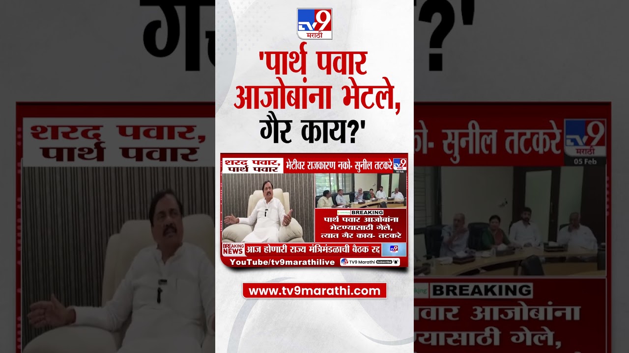 Sunil Tatkare | Parth Pawar आजोबांना भेटण्यासाठी गेले, त्यात गैर काय | Sharad Pawar