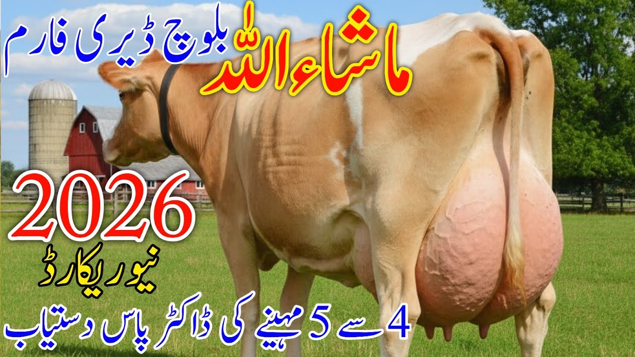 Mashallah Baloch Dairy Farm 😲 | 2026 New Right | Jersey Cow for Sale | Dr.Pas Jersey Heifer for Sale