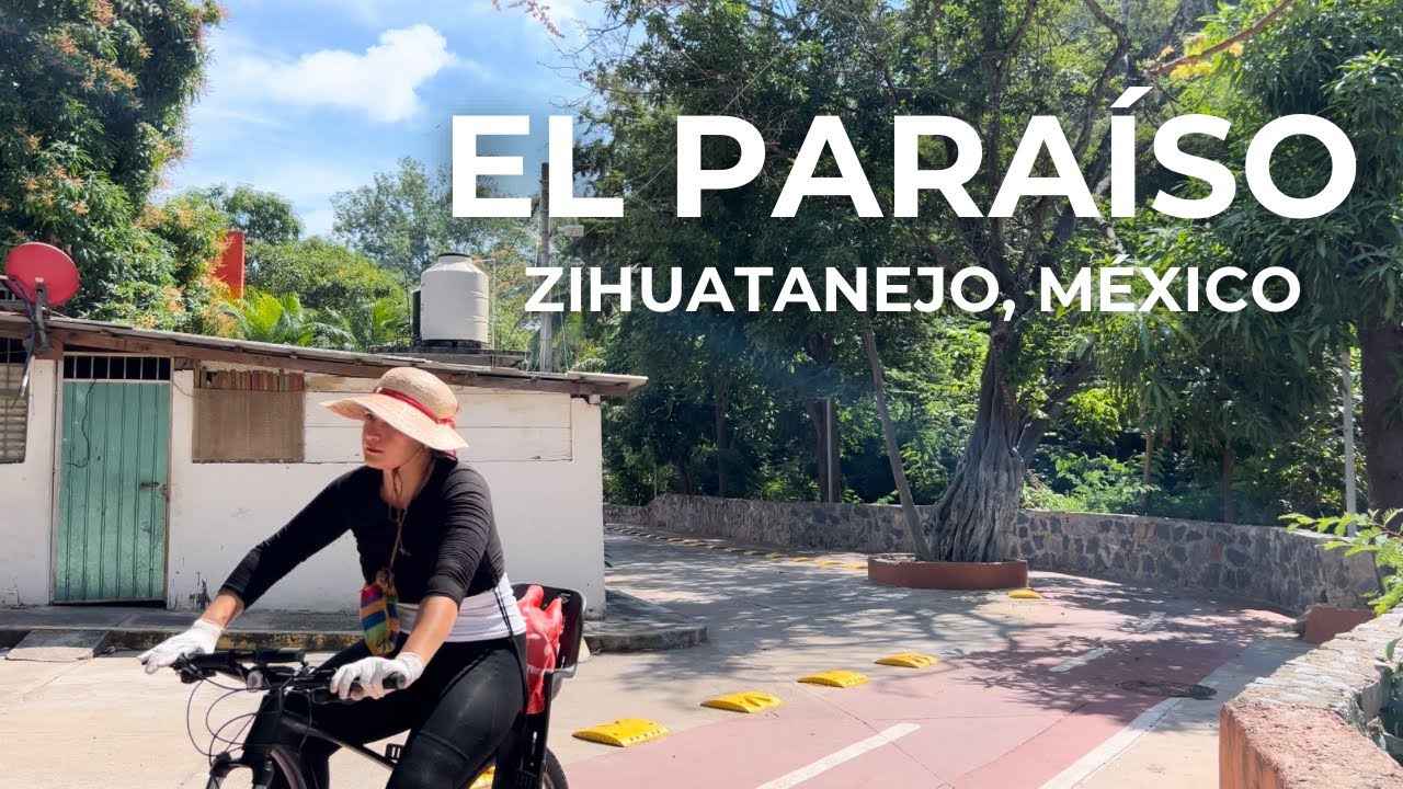 Explore the beauty of El Paraíso in Zihuatanejo, México along the ciclopista on a 4K walking tour!
