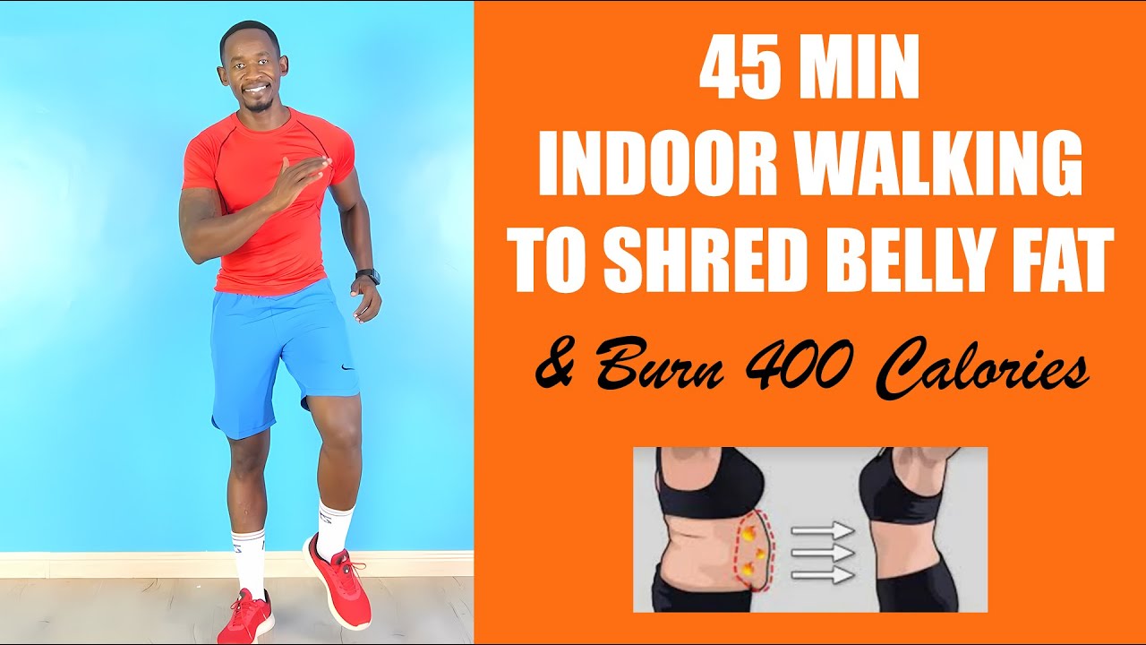 45-Minute Indoor Walking Workout to Shred Belly Fat🔥Burn 400 Calories🔥