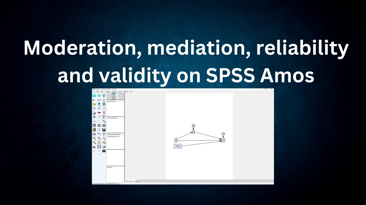 How to test moderation or mediation on AMOS