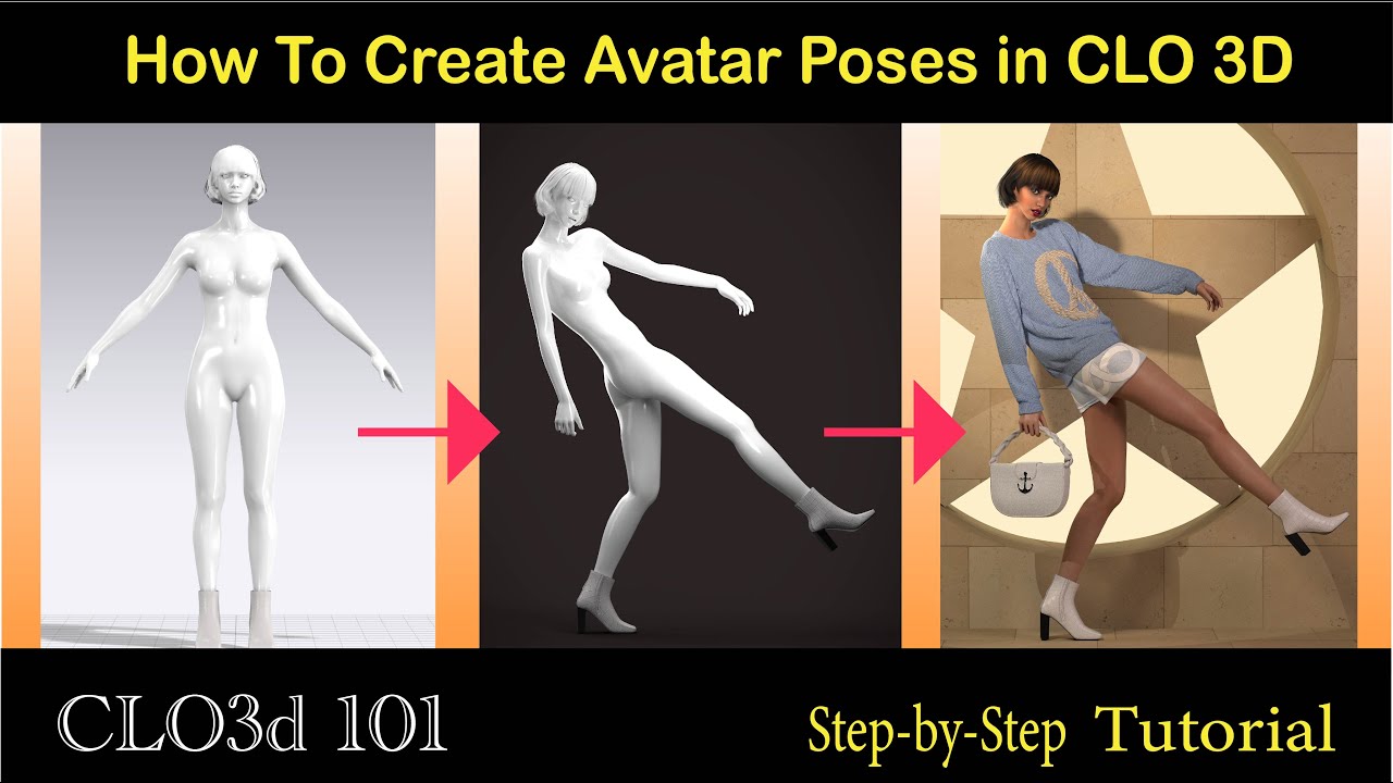 how to create avatar poses in CLO3D