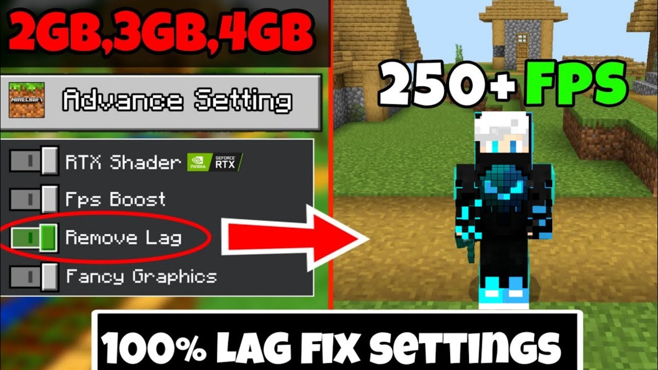 HOW TO FIX LAG IN MINECRAFT PE 1.26 | MCPE LAG FIX SETTINGS 1.26 | MCPE IN HINDI | LAG FIX | #mcpe​ 