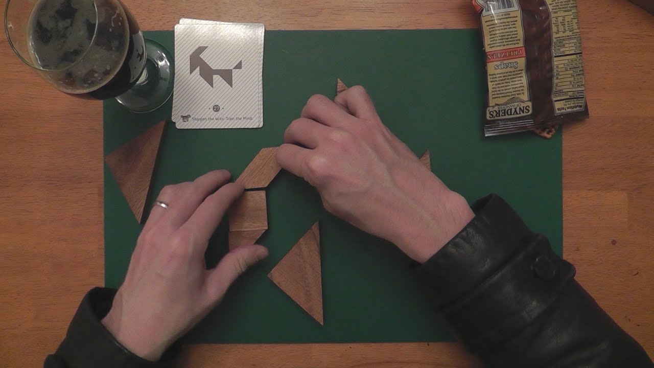 (ASMR) Tangram Puzzle Solving