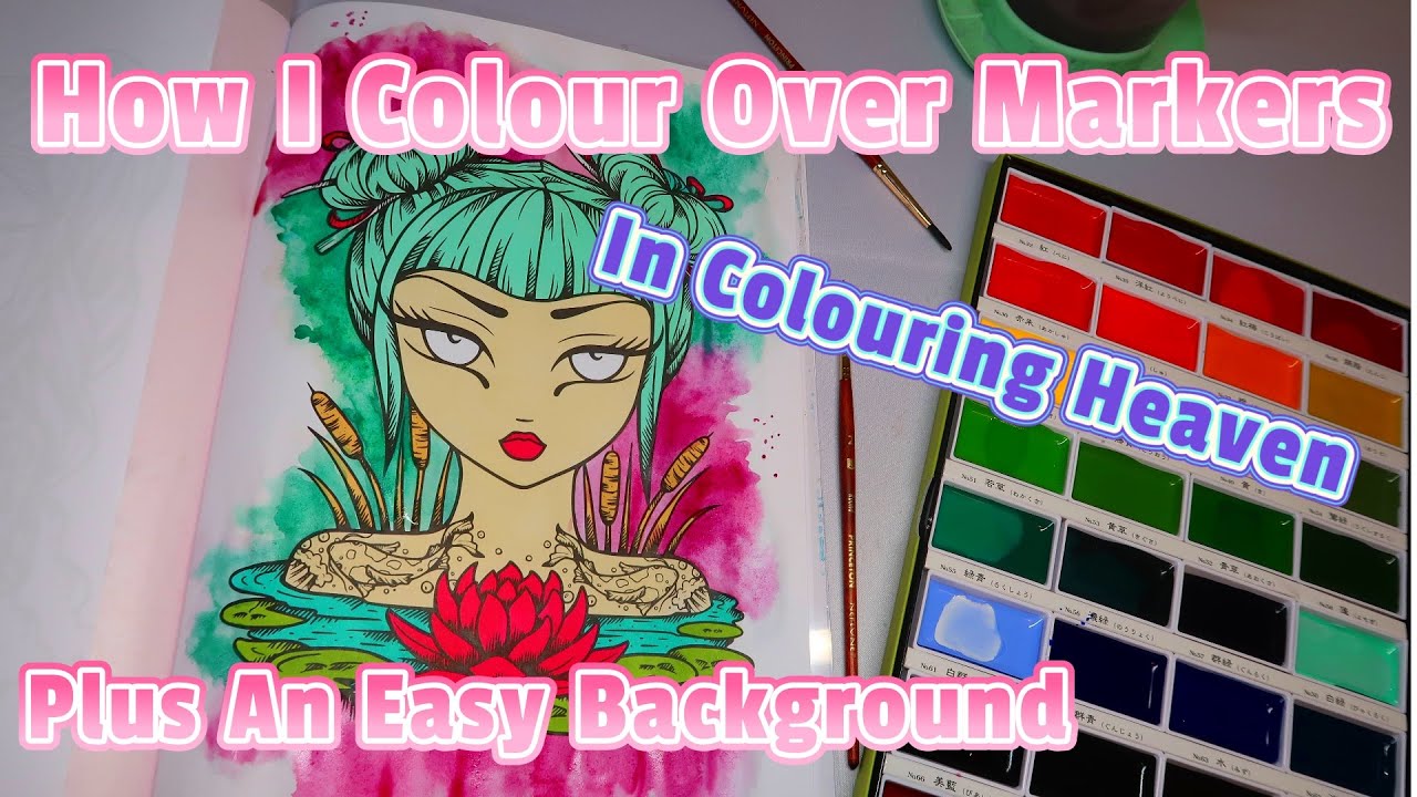 How I Colour Over Markers In Colouring Heaven Tattoo’s Part 1
