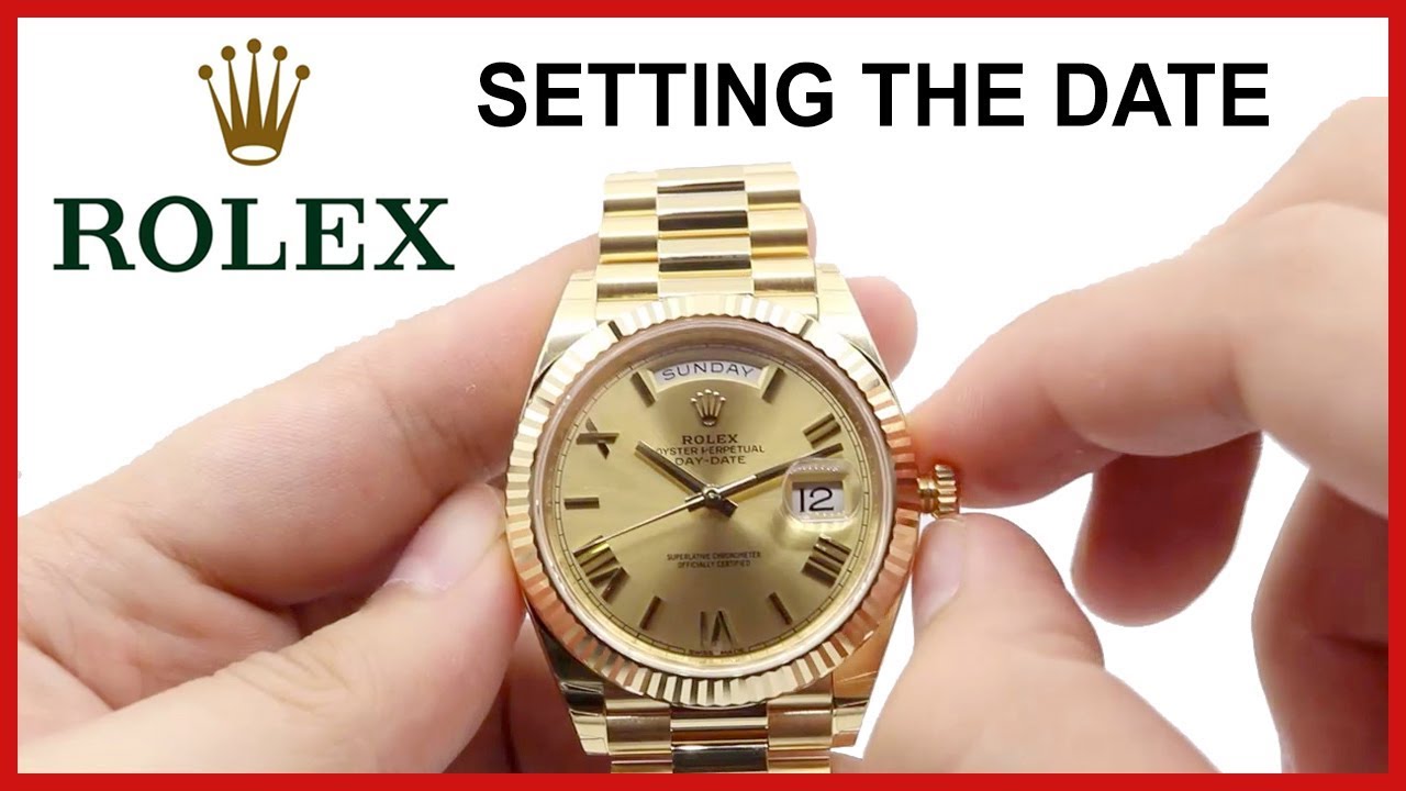 КАК настроить часы Rolex Day-Date: изменить время, дату и день недели