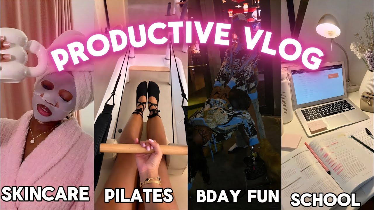 Productive 5AM Morning Routine + School Day Vlog | Pilates, Skincare & Birthday Fun