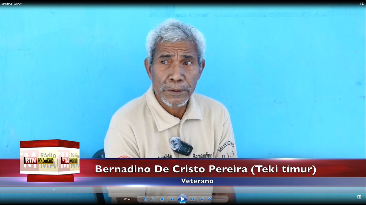 Memoria Luta: hamutuk ho Veteranu Bernadino da Cristo Correia ''TEKI TIMUR''