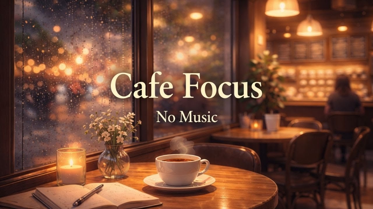Cafe Ambience for Focus ☕ Study & Work Sounds (No Music)