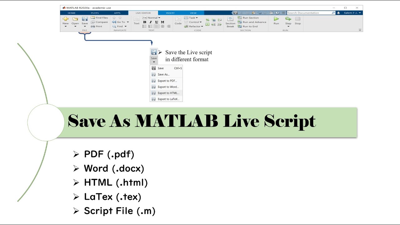 3.3 Save as of MATLAB Live Script