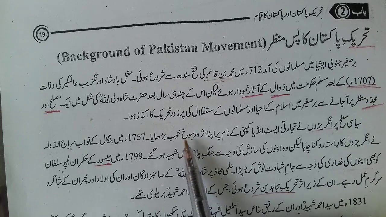 Background of Pakistan Movement