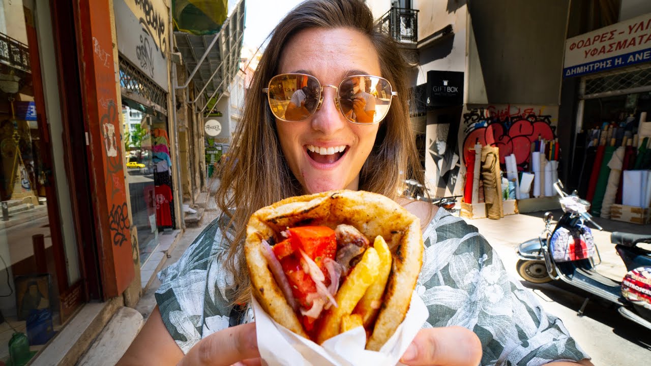 Souvlaki Showdown!! GREECE'S #1 STREET FOOD - Souvlaki, Greek Pie and Loukoumades in Athens!
